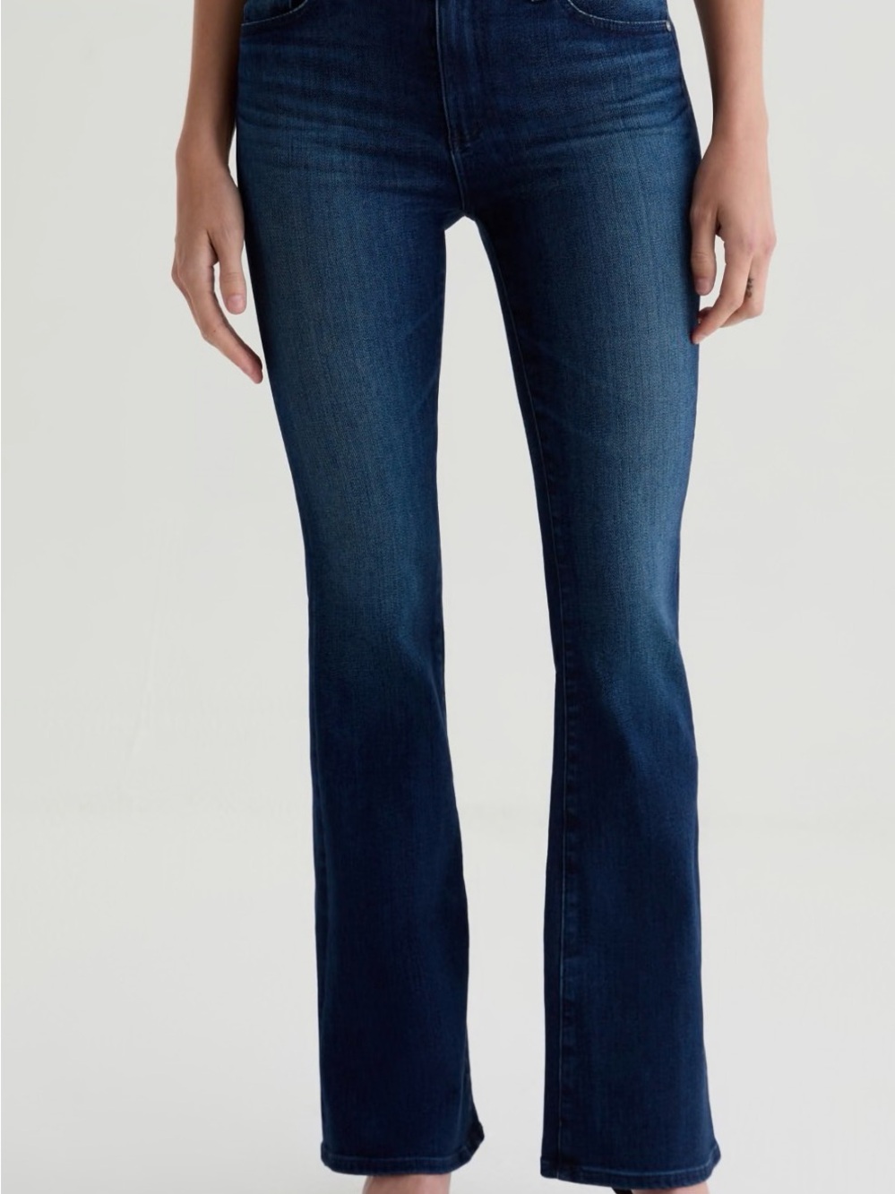 Ag Adriano Goldschmied Farrah Boot Dark Blue Wide-Leg Jeans